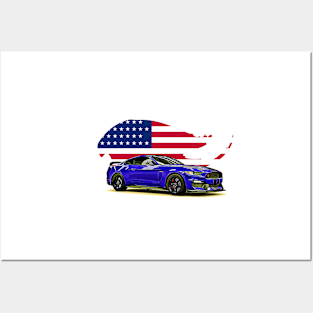 GT500 Mustang USA Print Posters and Art